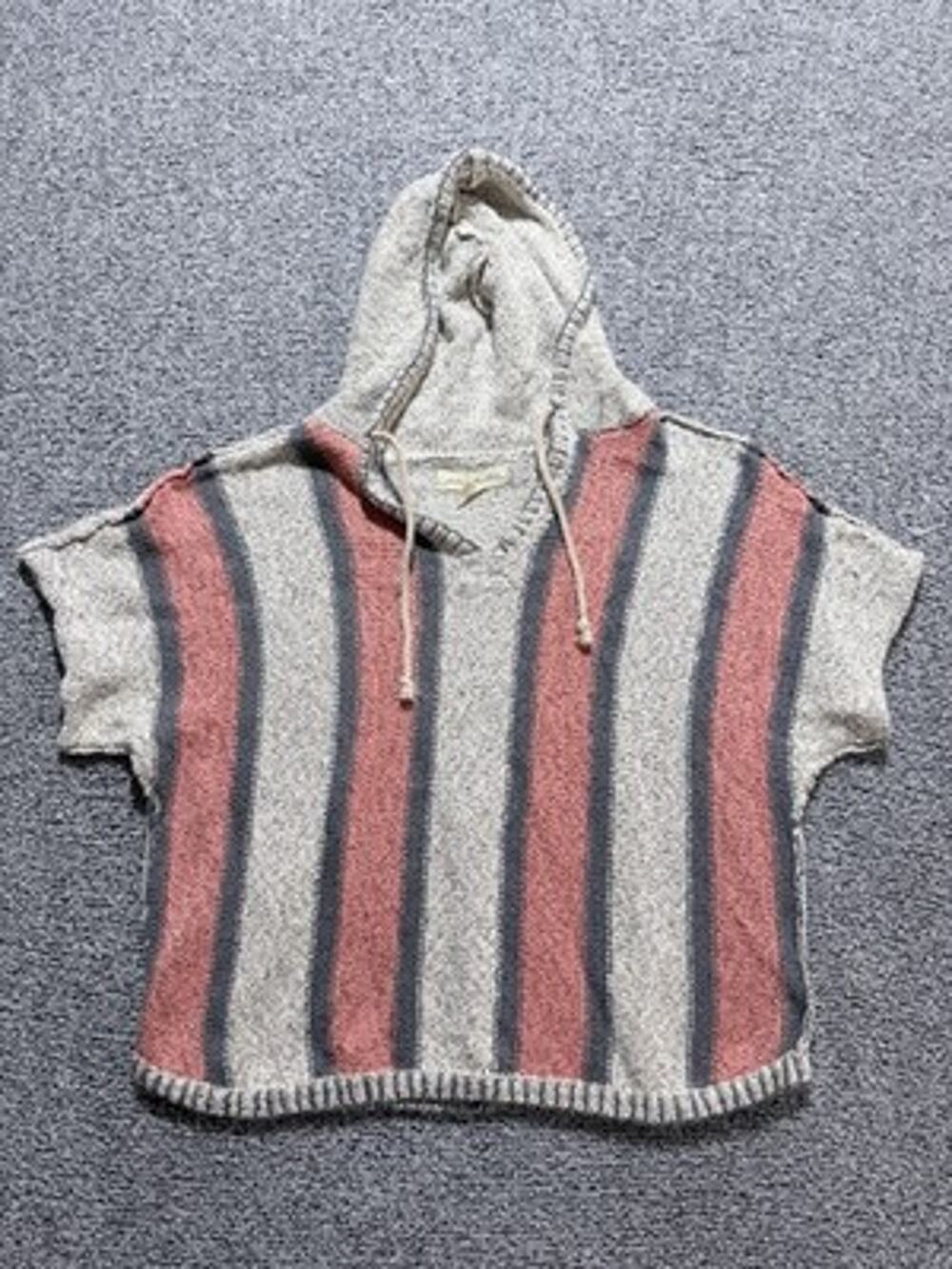 Staring At Stars Urban Outfitter Boho Striped Knit Short Sleeve hoodie Sweater S